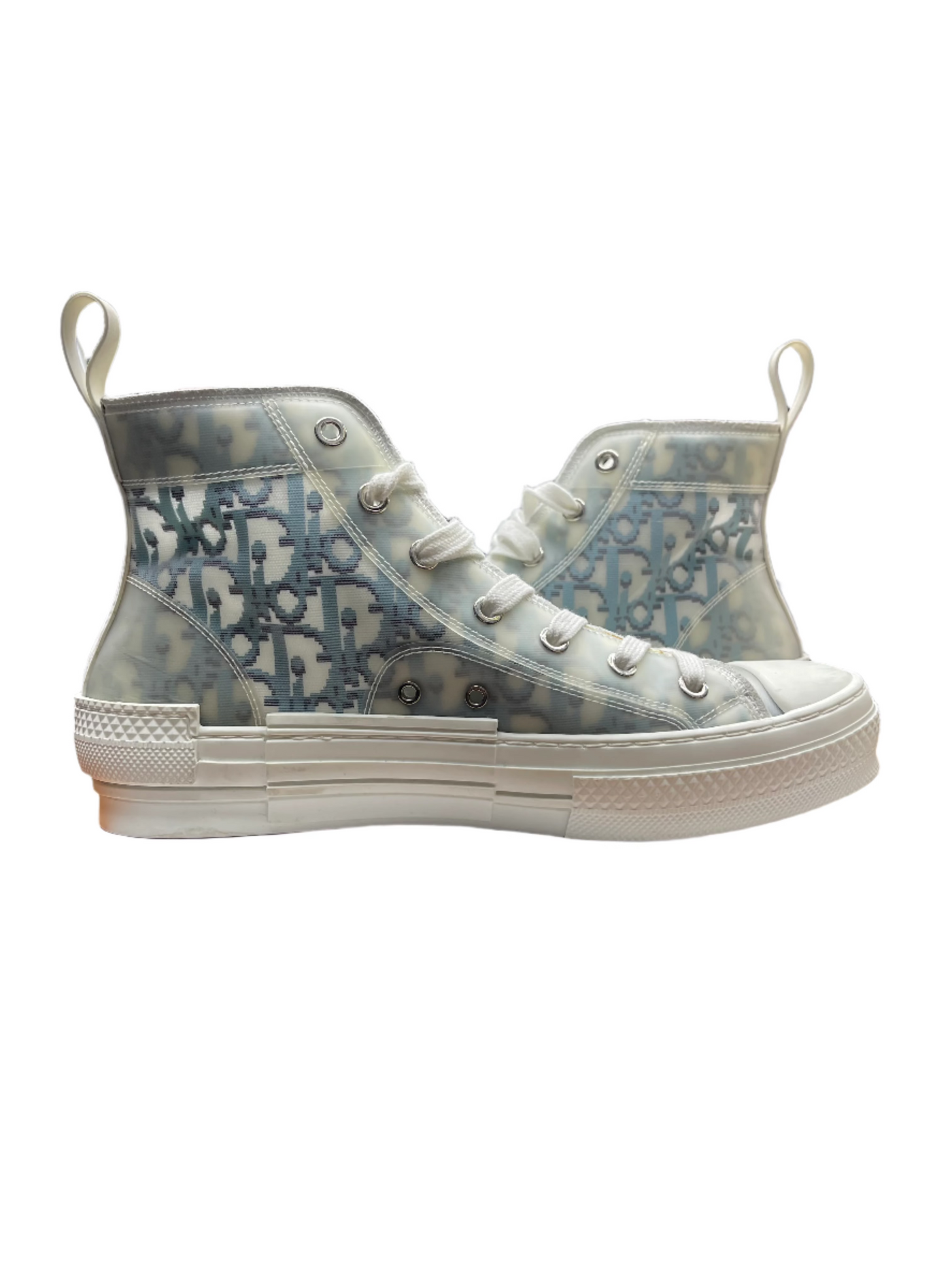 Dior B23 High Top Oblique Monogram White Blue