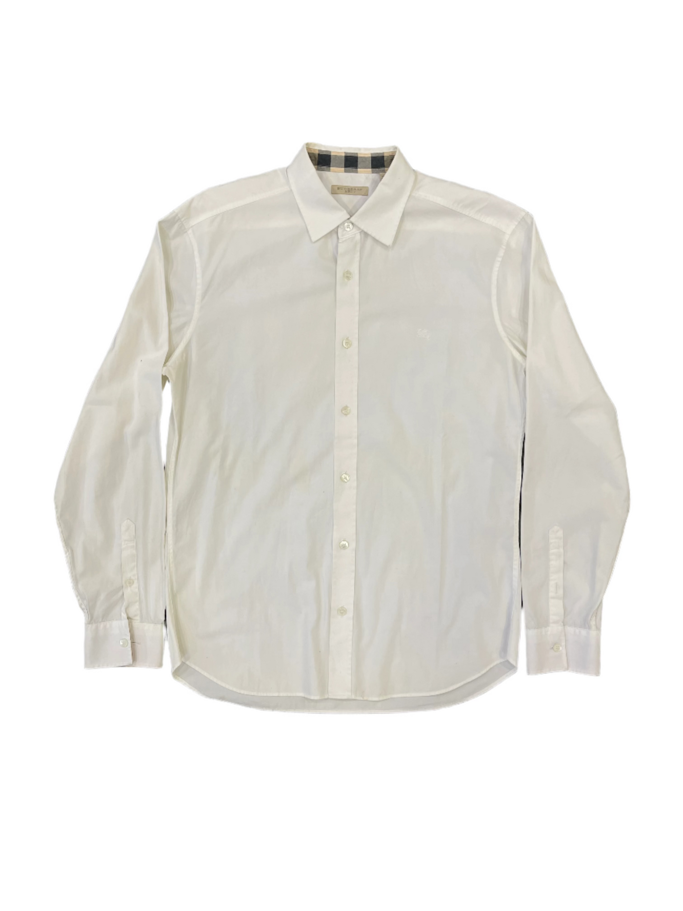 Burberry L/S Polo Dress Shirt White