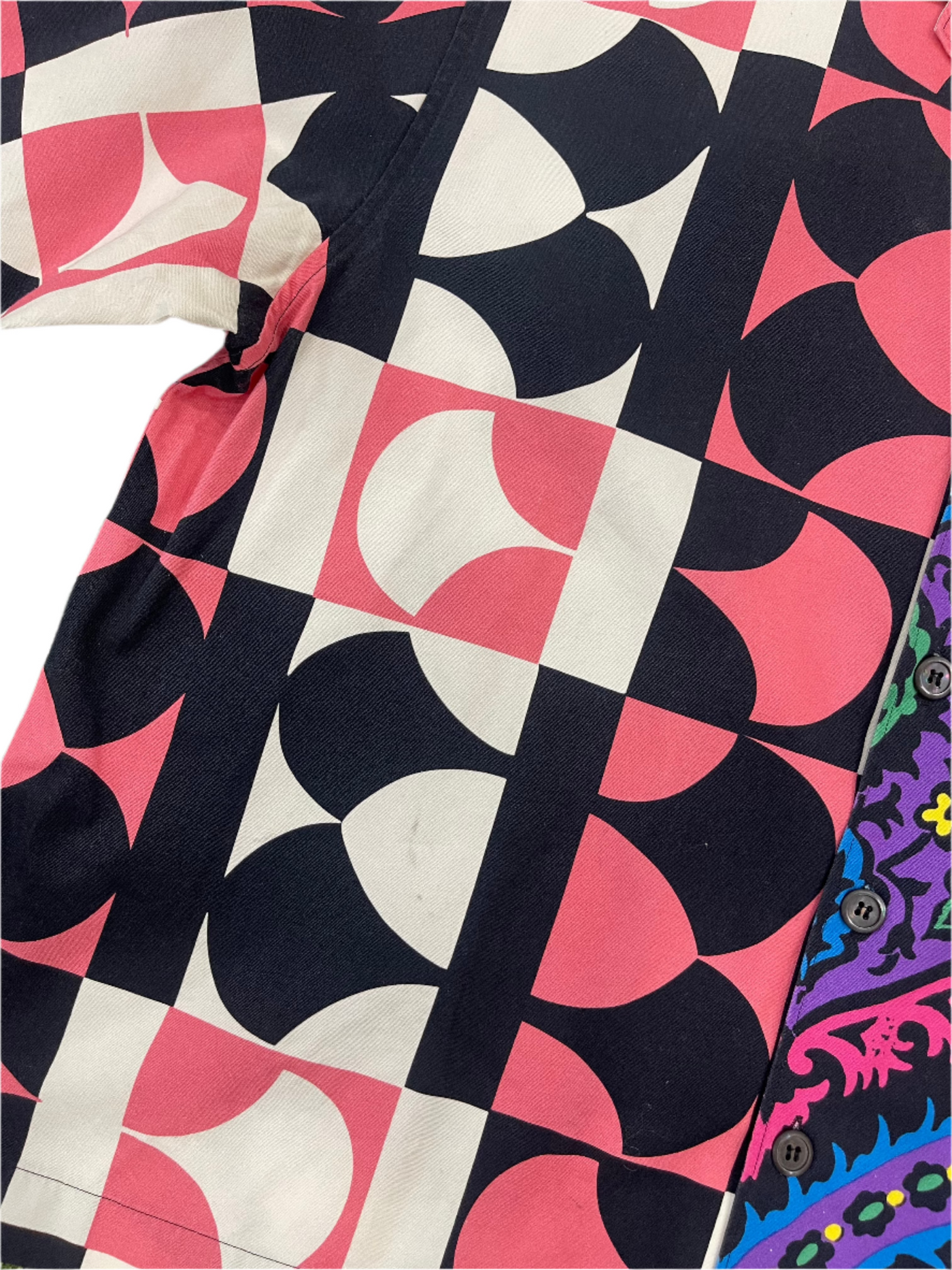 Prada Double Match Multicolor S/S Bowling Shirt