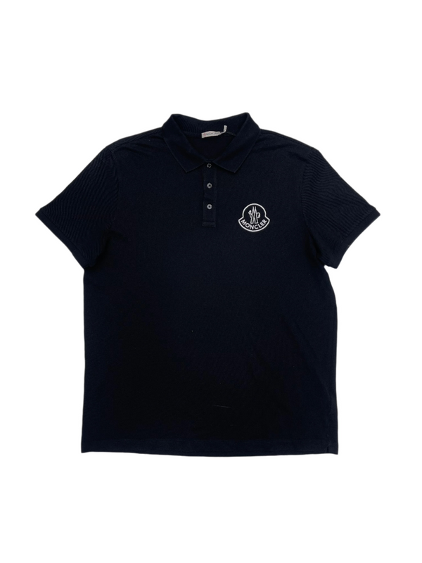 Moncler Logo S/S Polo Shirt Black