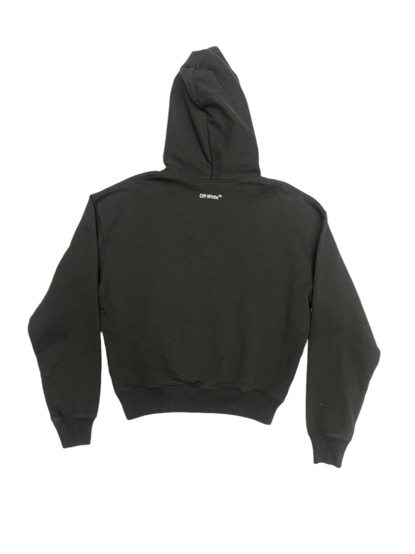 Off-White Single Arrows Logo Print Hoodie Black