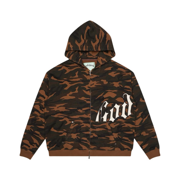 Godspeed OG Logo Brown Camo Hoodie