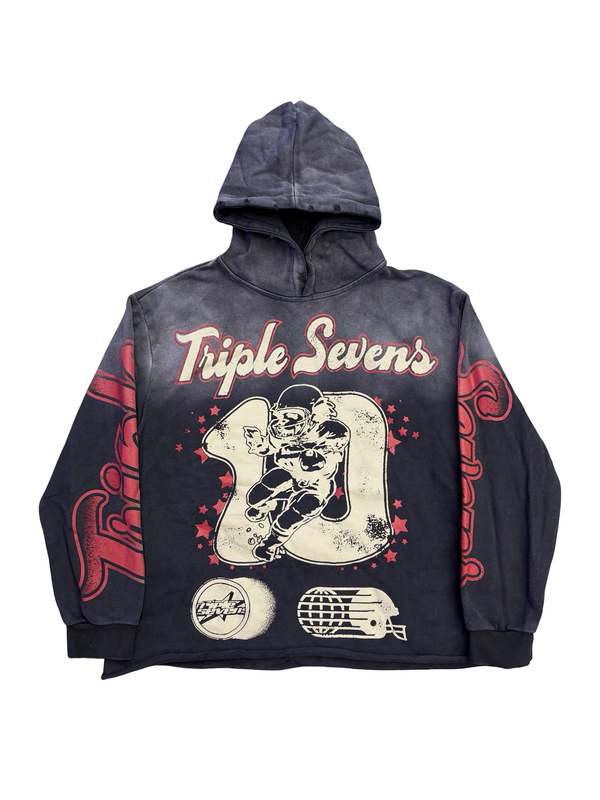 Triple Sevens All Star Vintage Hoodie Black