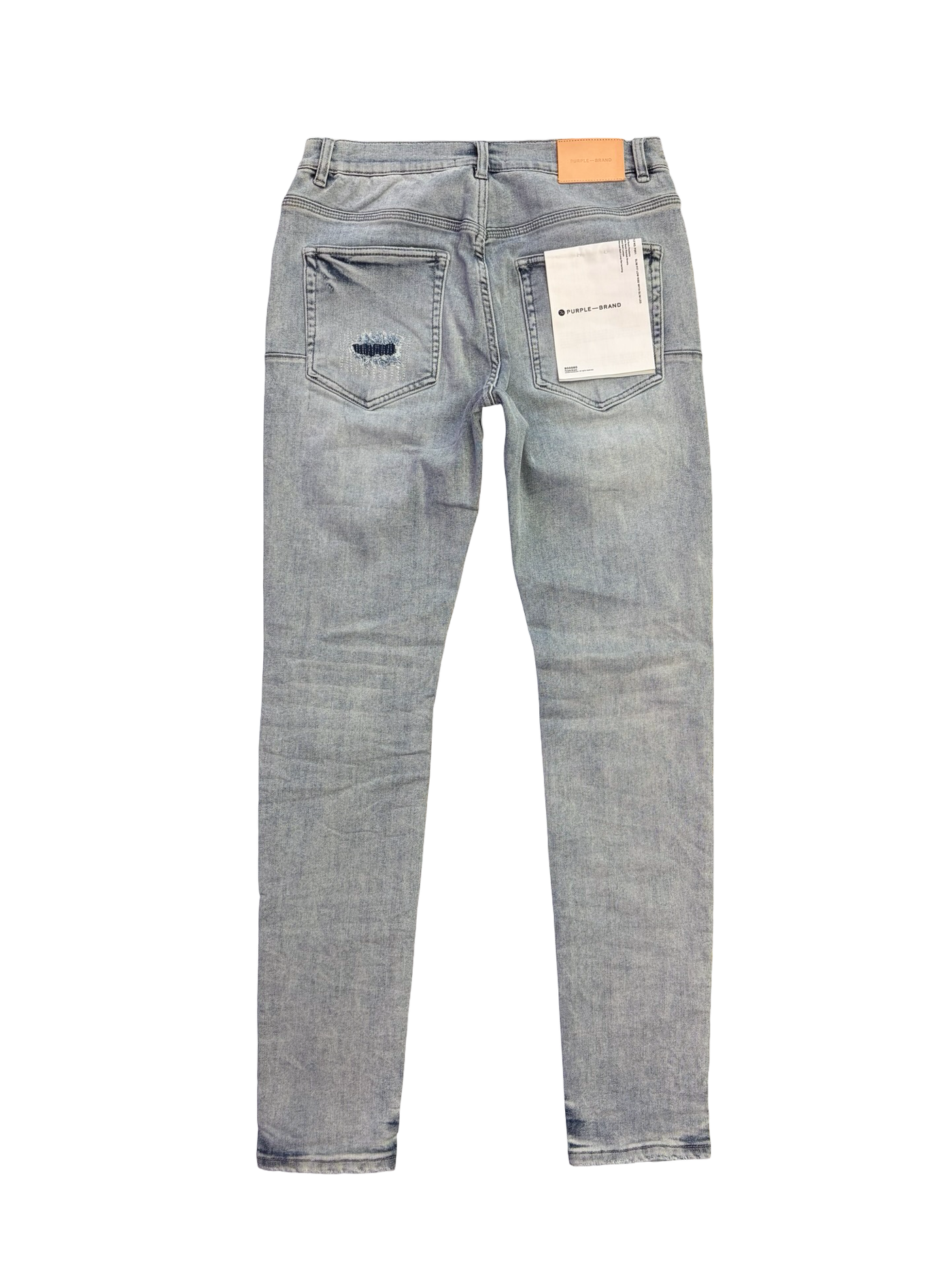 Purple Brand Light Stitch Patch Repair Jeans Indigo