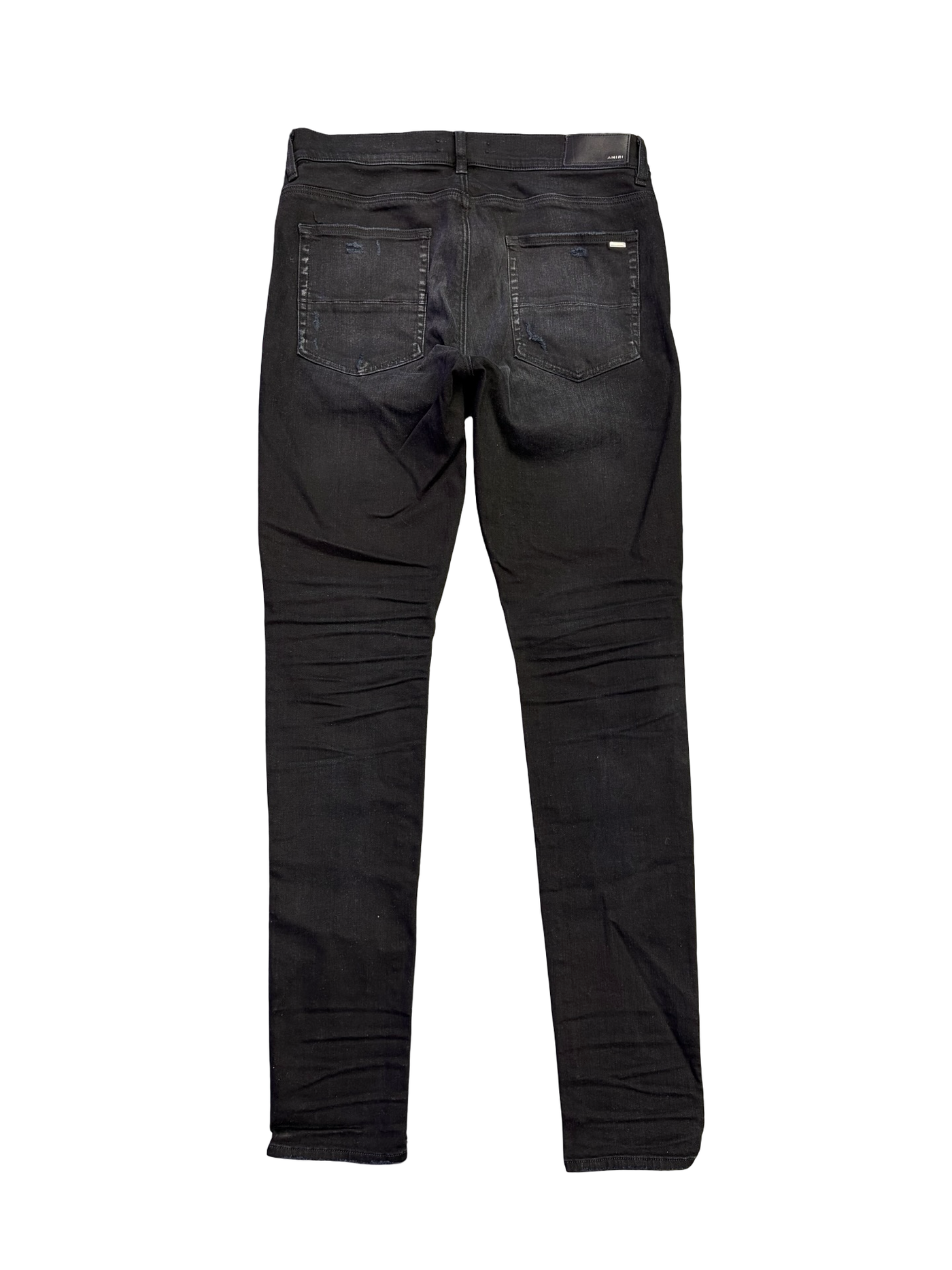 Amiri Distressed Bandana Slim Fit Jeans Black