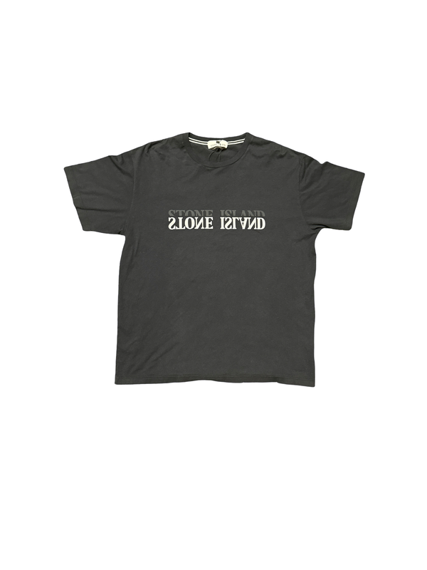 Stone Island Reflective Logo T-Shirt in Black
