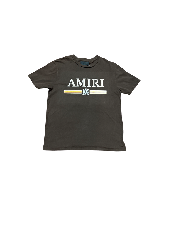 AMIRI MA Bar Logo T-Shirt In Brown Cotton