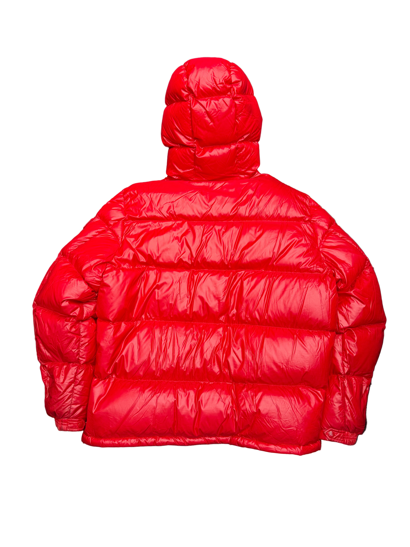 Moncler Maya Hooded Short Down Jacket Red