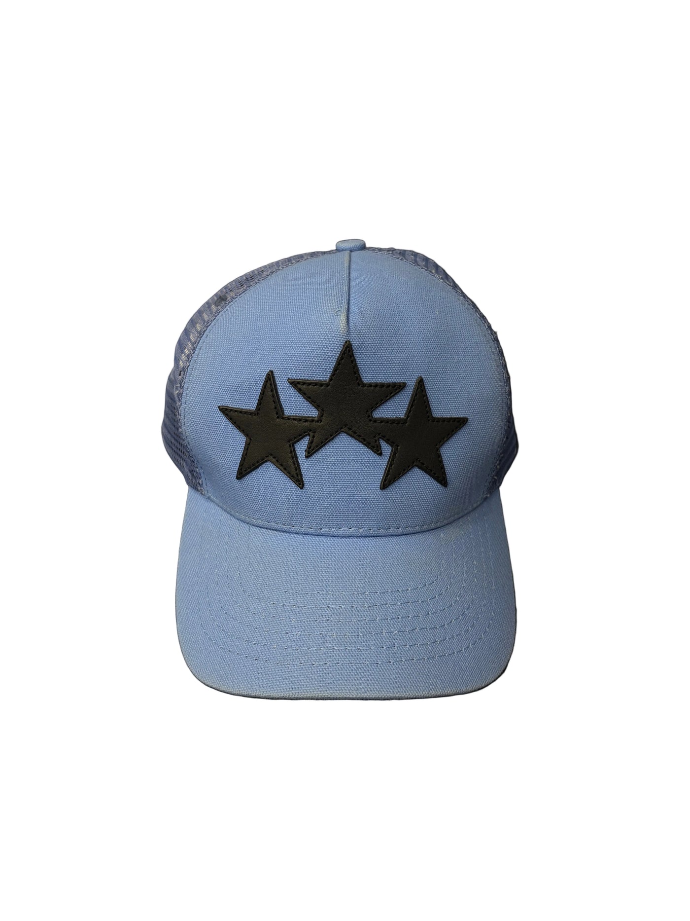 Amiri 3 Star Trucker Hat Light Blue