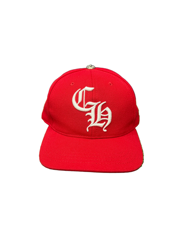 Chrome Hearts Essentials LA Exclusive Baseball Wool Cap Red