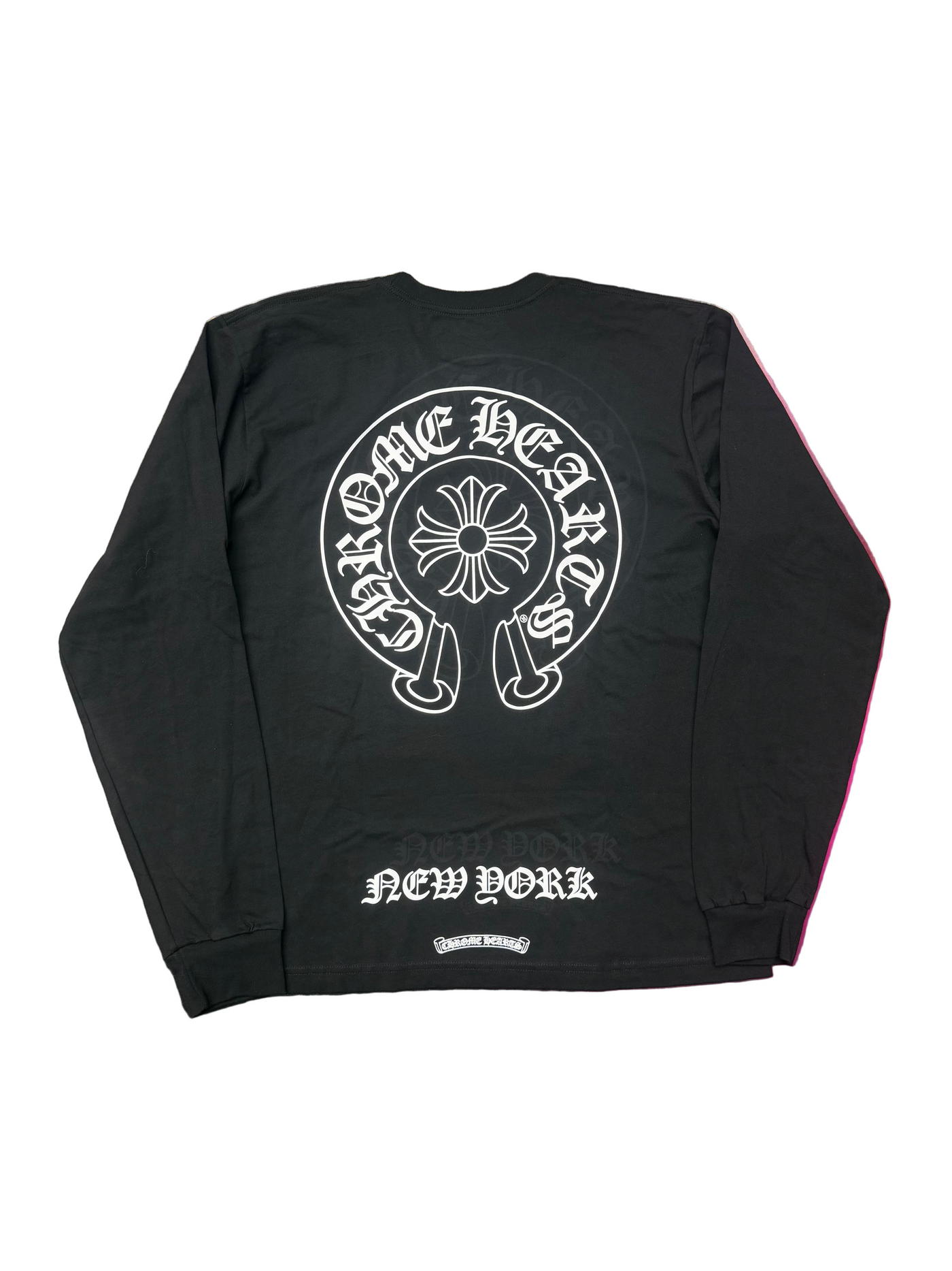 Chrome Hearts New York Exclusive Horseshoe Logo L/S T-Shirt Black White