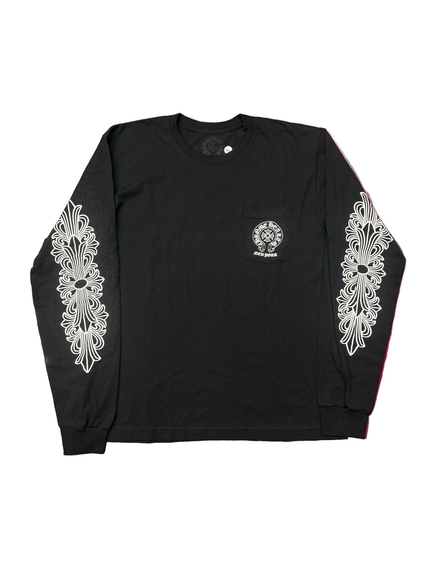 Chrome Hearts New York Exclusive Horseshoe Logo L/S T-Shirt Black White