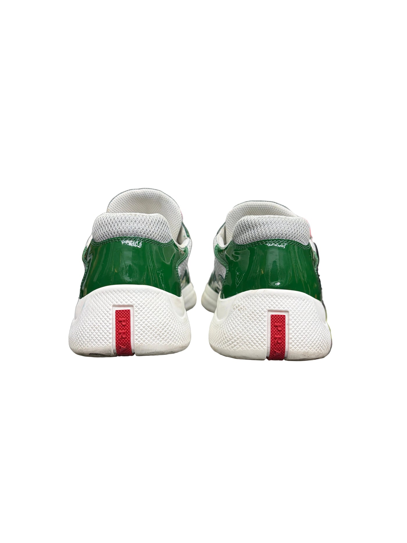 Prada Americas Cup Patent Leather Green Silver