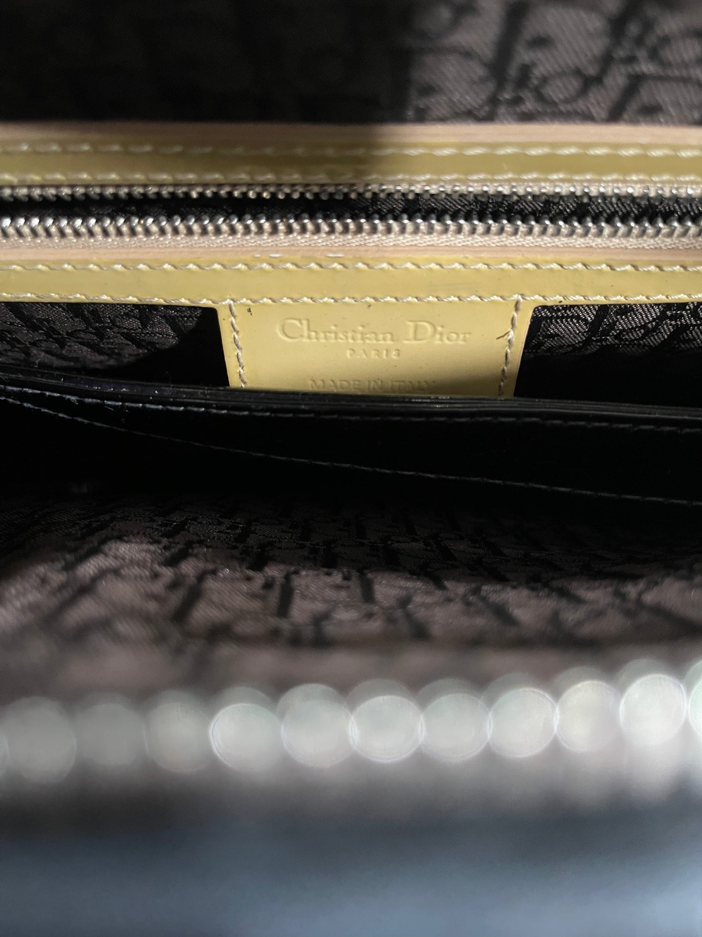 Dior Patent Cannage Large Lady Dior Black