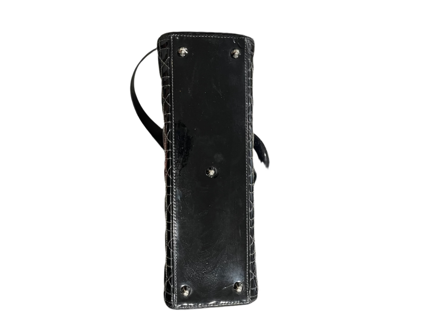 Dior Patent Cannage Large Lady Dior Black