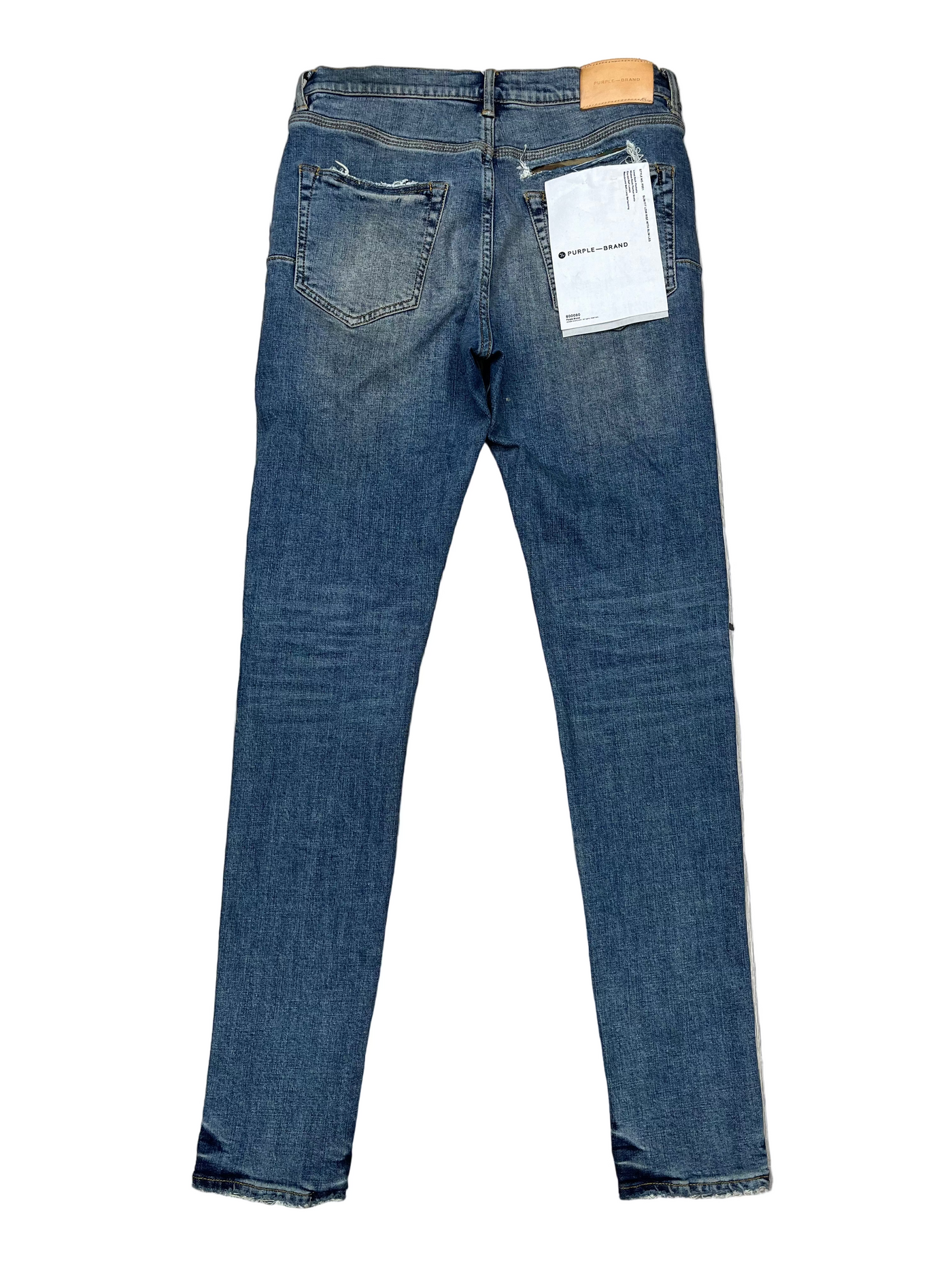 Purple Brand Distressed Camo Patch Jeans Blue