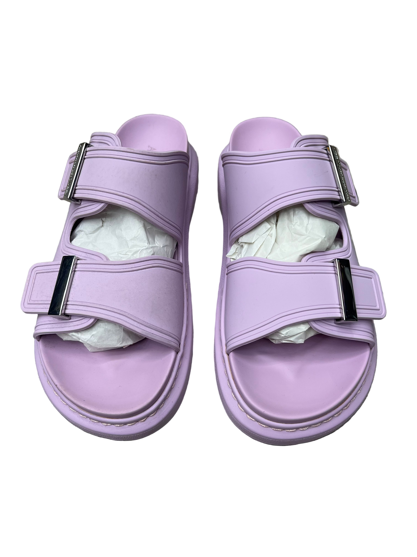 Alexander McQueen Hybrid Buckled Rubber Sandal Pink