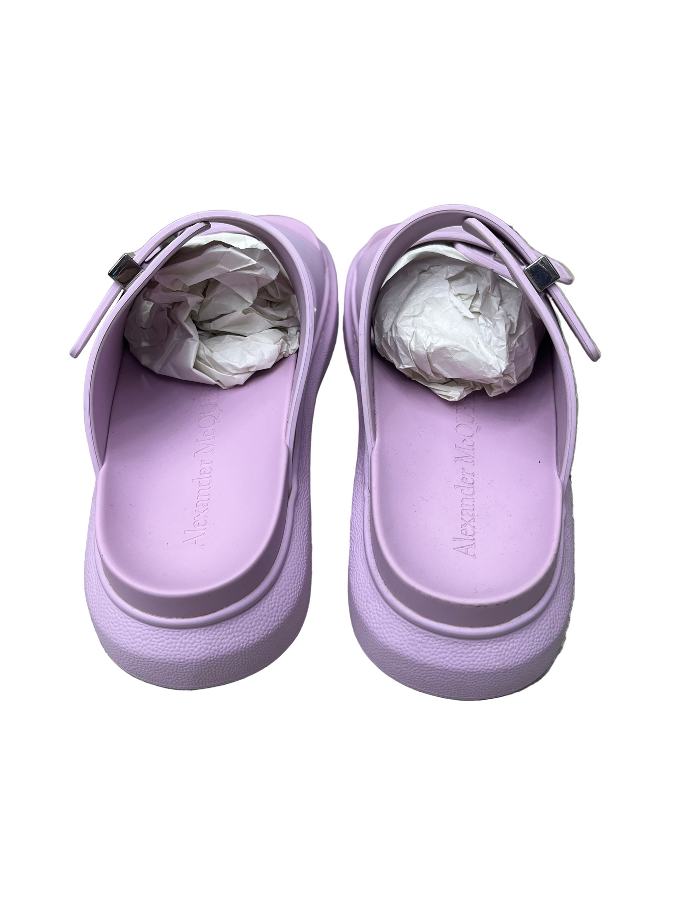 Alexander McQueen Hybrid Buckled Rubber Sandal Pink