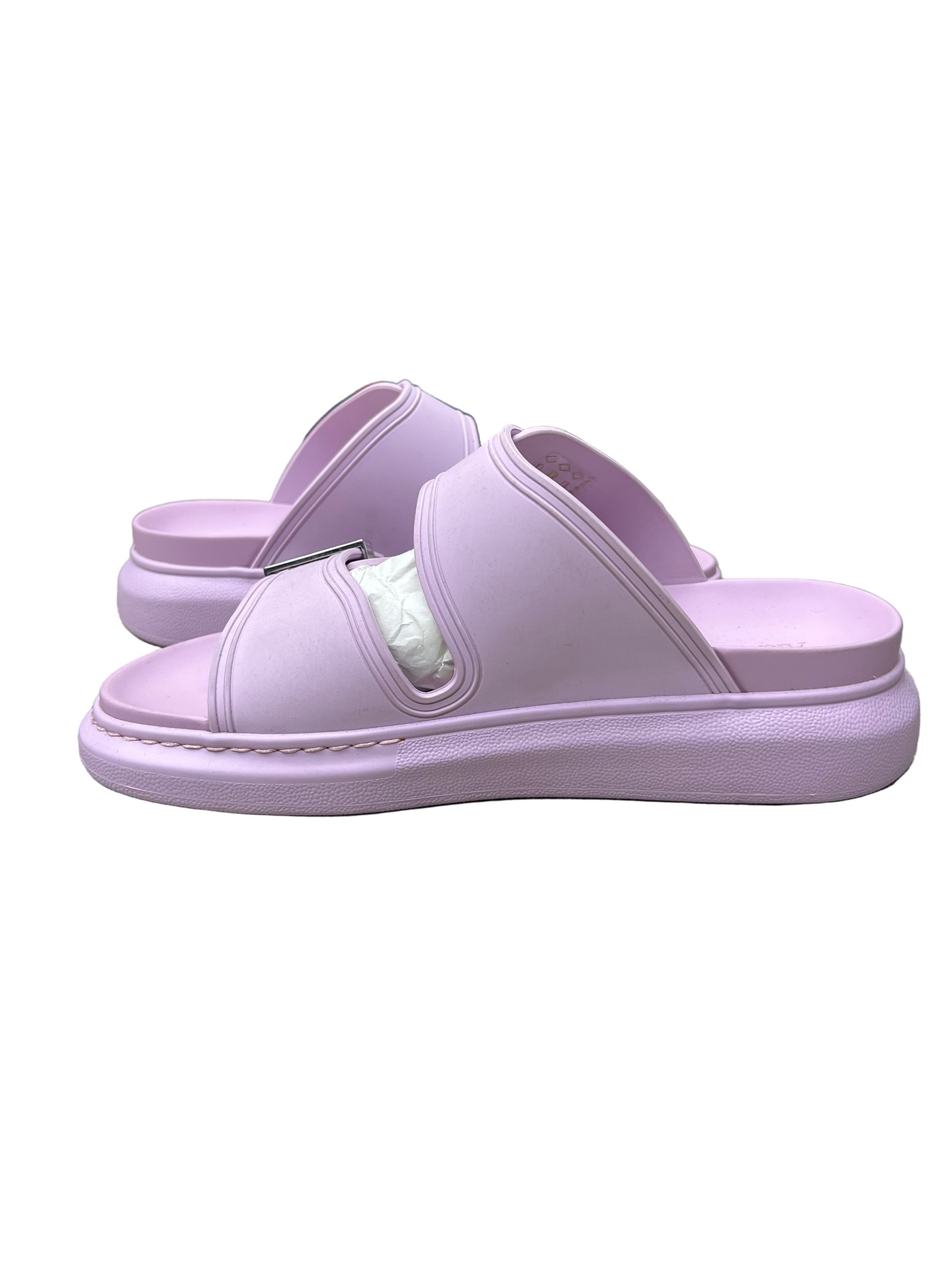 Alexander McQueen Hybrid Buckled Rubber Sandal Pink