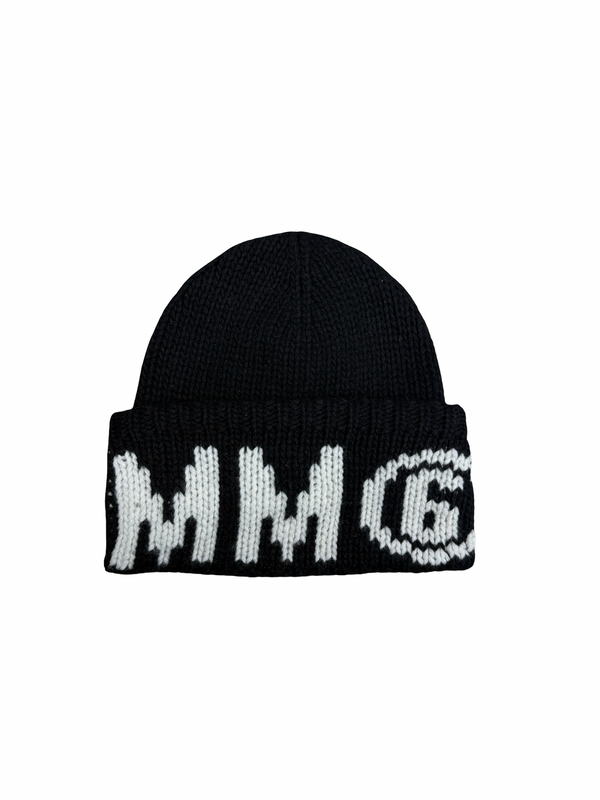 MM6 Maison Margiela Kids Black Logo Beanie