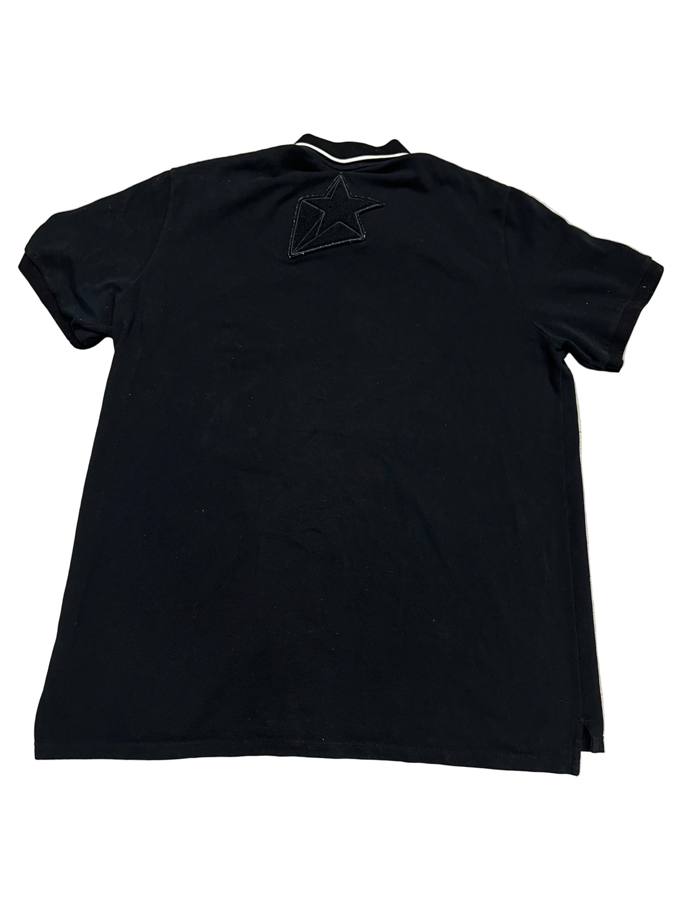 Burberry Logo Patch Polo T-Shirt Black