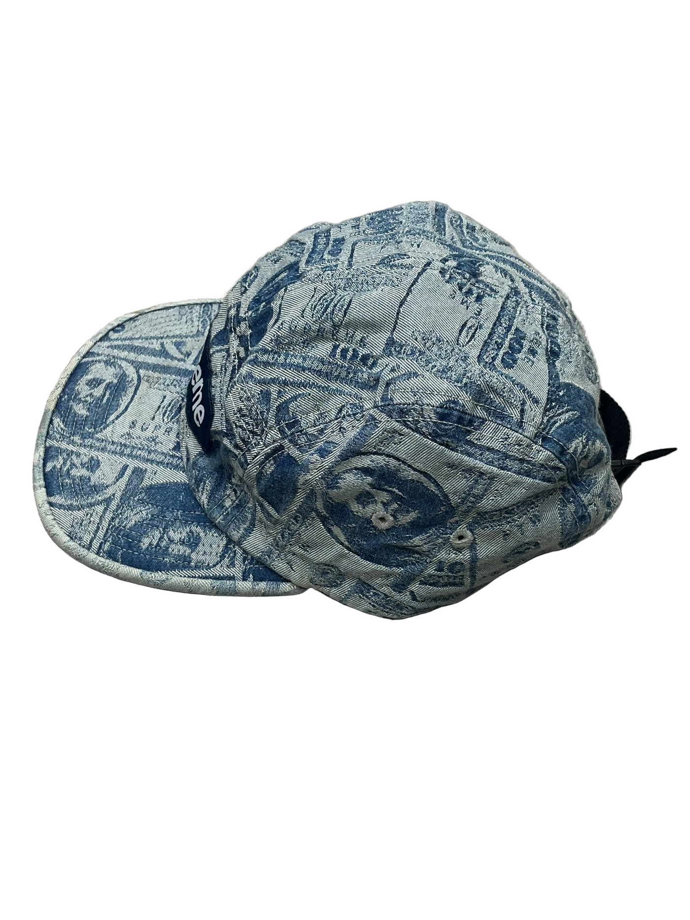Supreme 100 Dollar Bill Camp Cap Blue