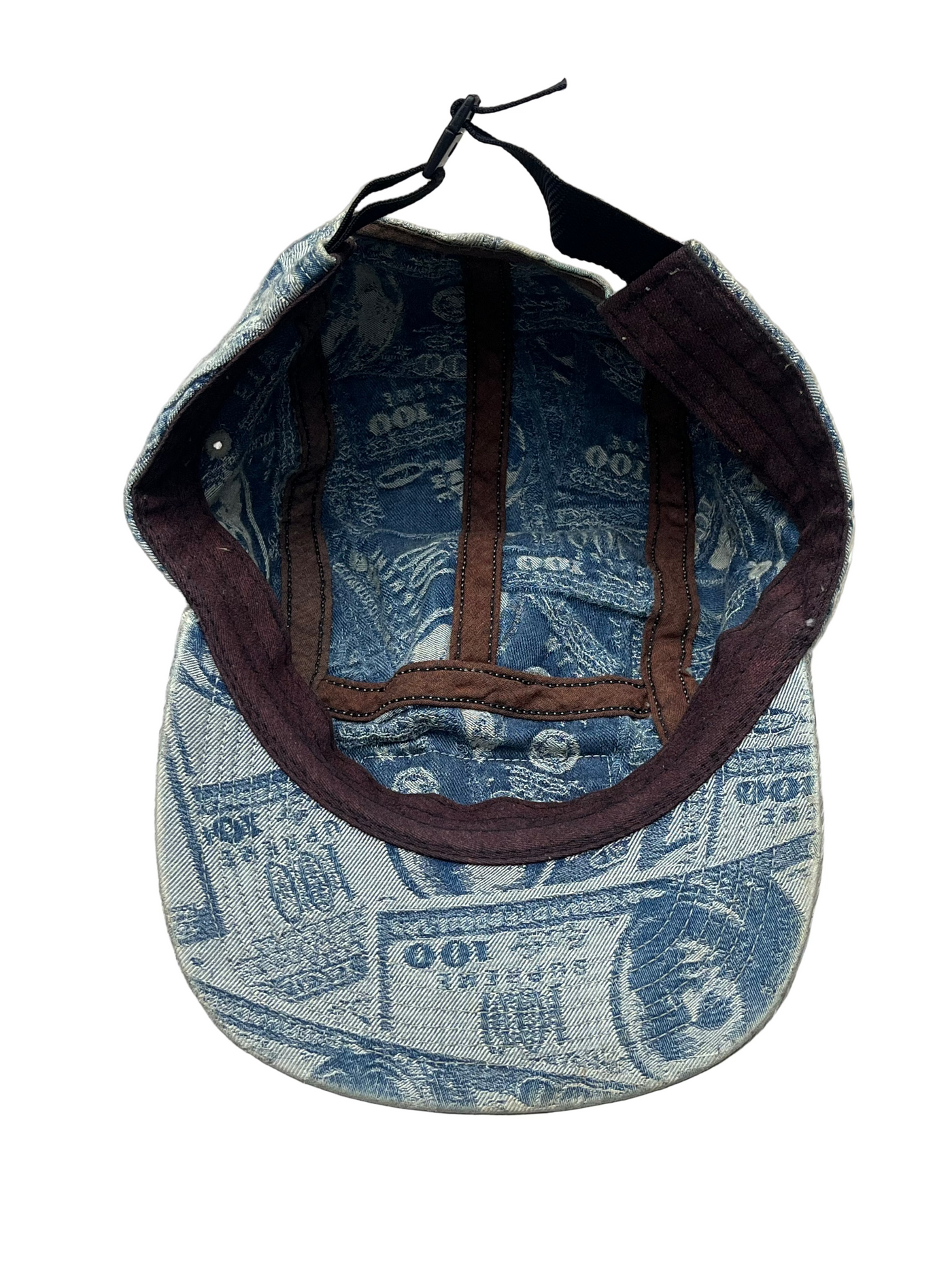 Supreme 100 Dollar Bill Camp Cap Blue