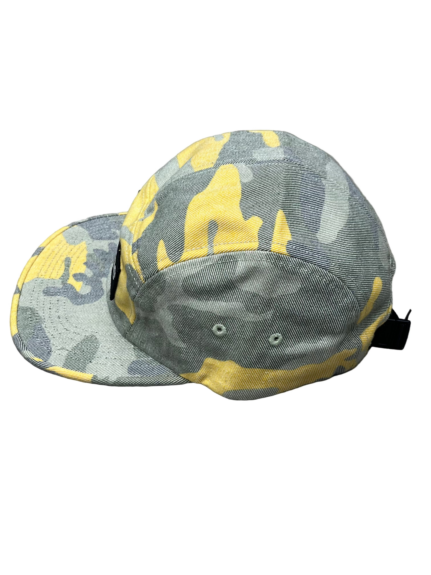 Supreme Washed Out Camo Camp Cap Yellow