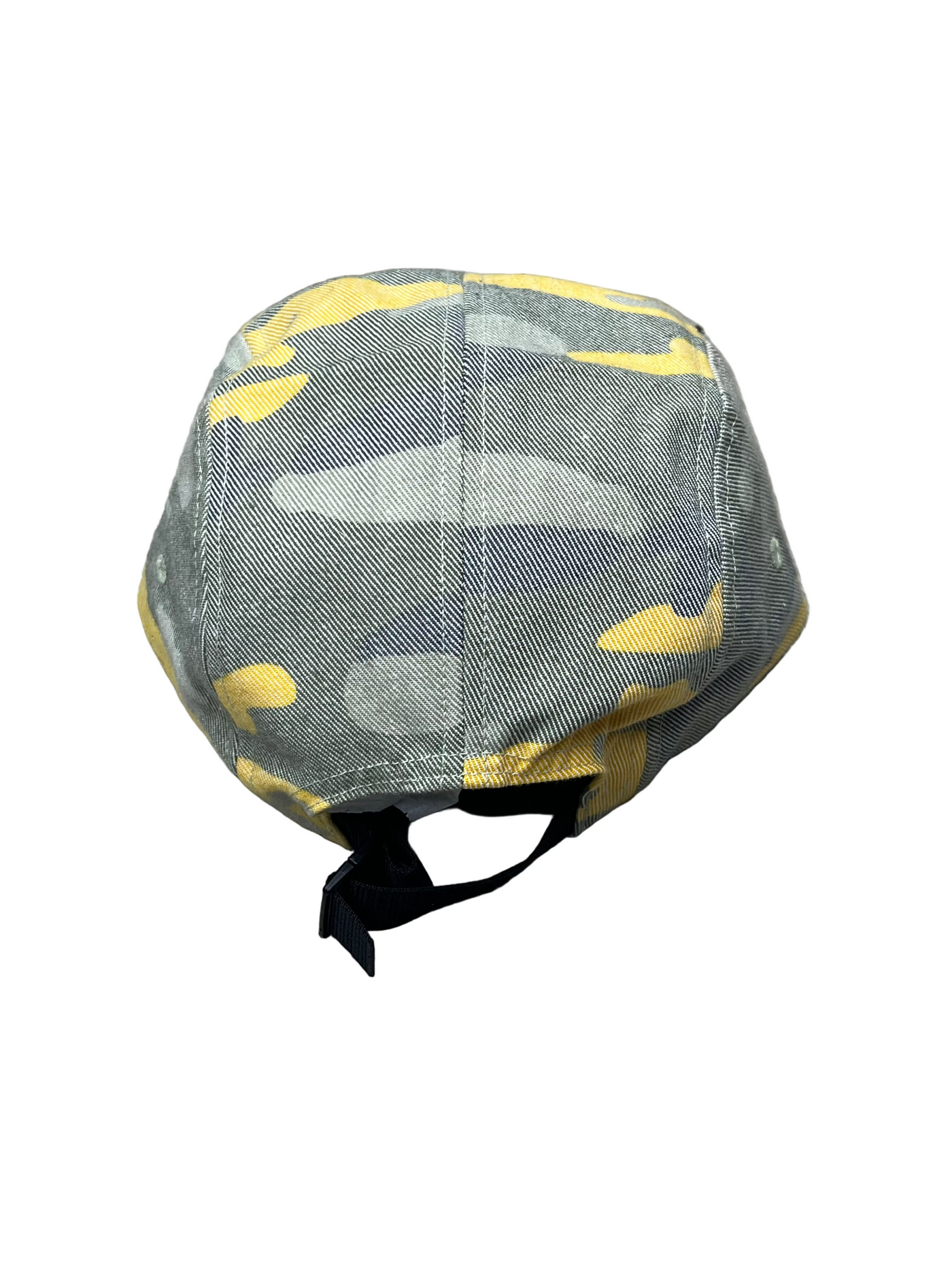 Supreme Washed Out Camo Camp Cap Yellow