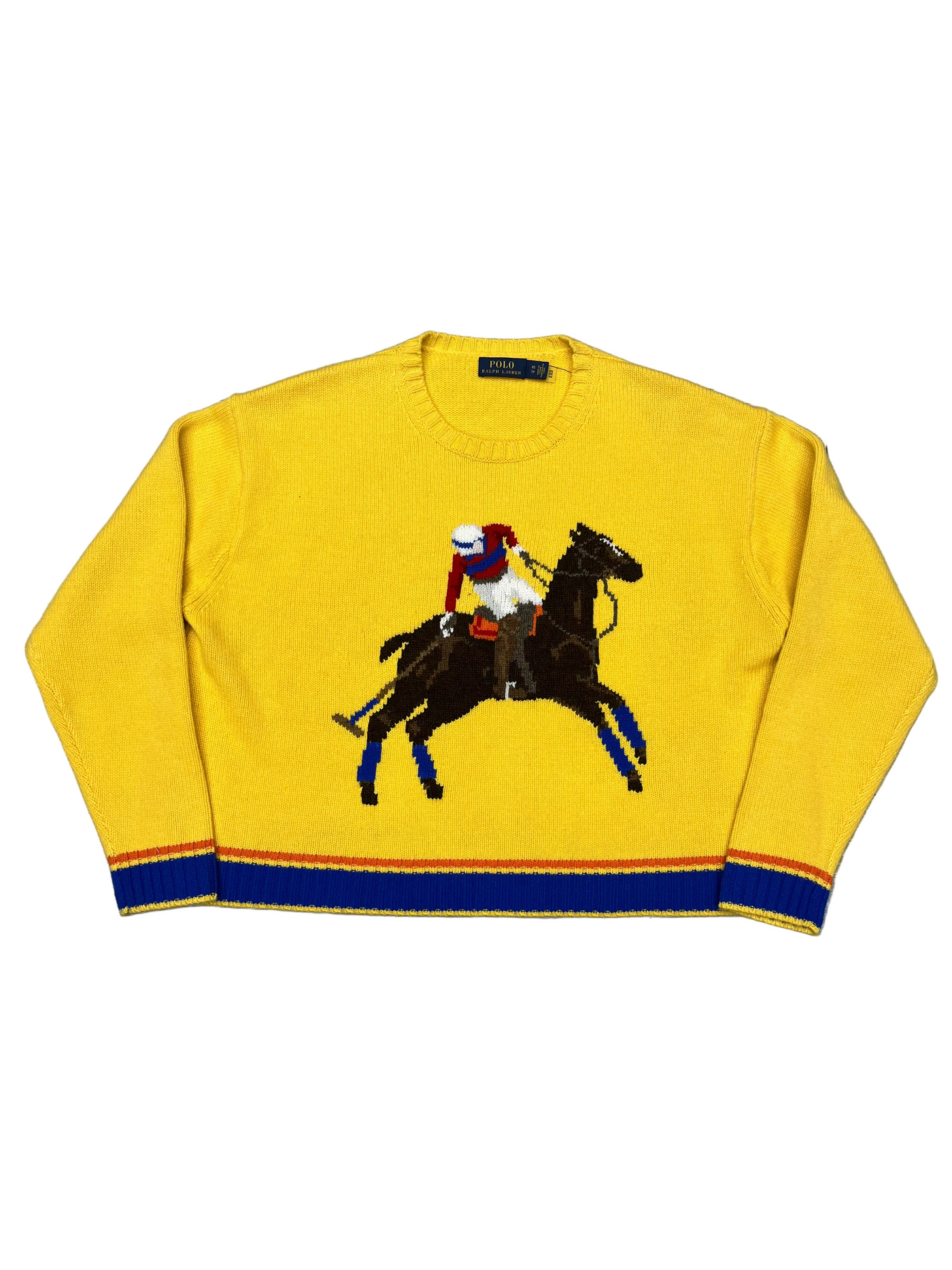 Polo Ralph Lauren Intarsia-Knit Wool Sweater Yellow