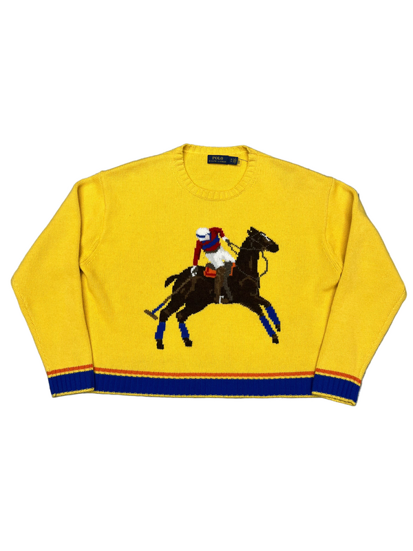 Polo Ralph Lauren Intarsia-Knit Wool Sweater Yellow