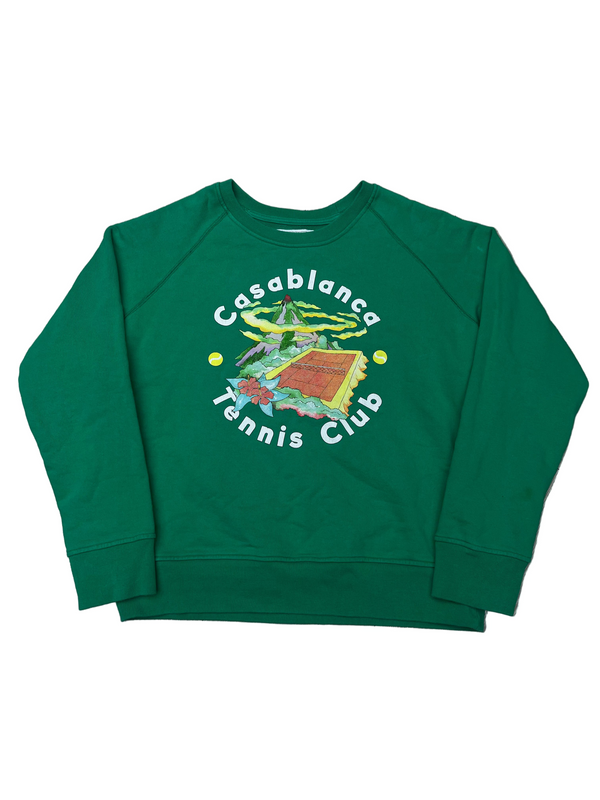Casablanca Tennis Club Crewneck Sweatshirt Green