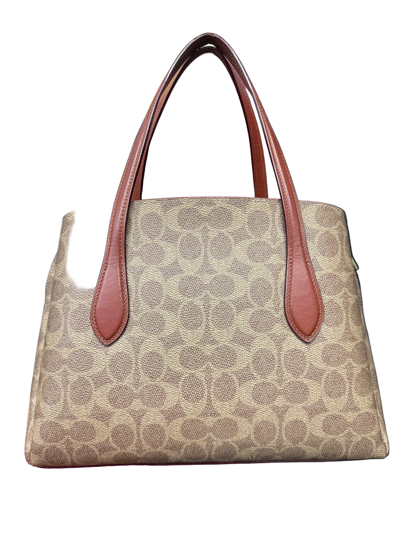 Coach Monogram Leather Brown Bag