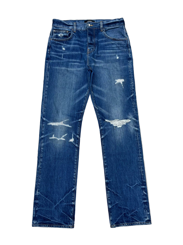 AMIRI Wide Leg Denim Jeans Blue