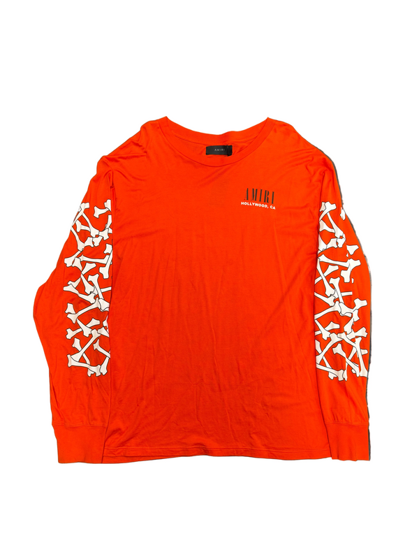 Amiri Bones L/S T-Shirt Orange White