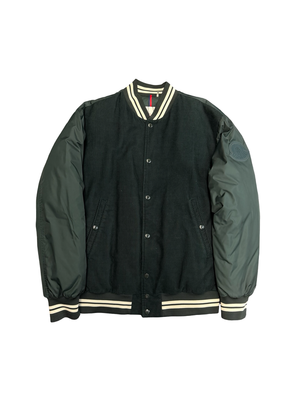 Moncler Exmoor Corduroy Baseball Jacket Green