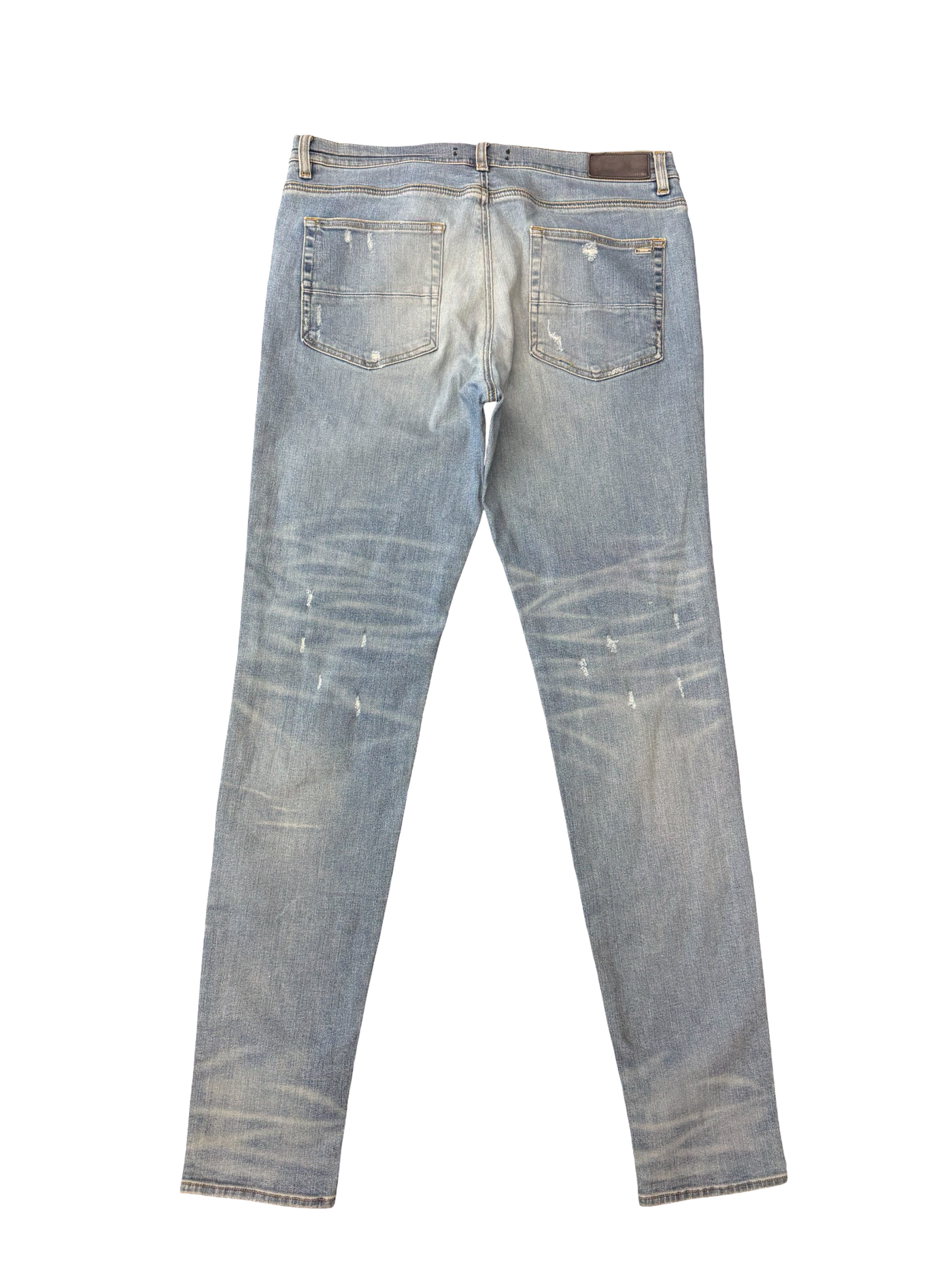 Amiri Knee Slit Jeans Blue