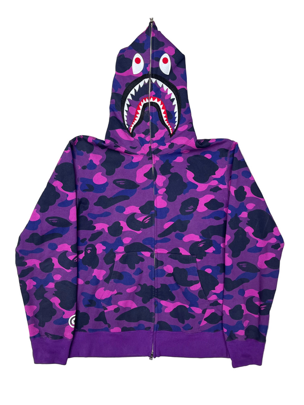 BAPE Purple Camo Shark Full Zip