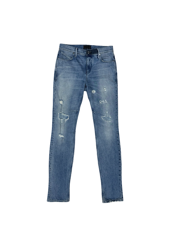 RTA Distressed Faded Light Wash Denim