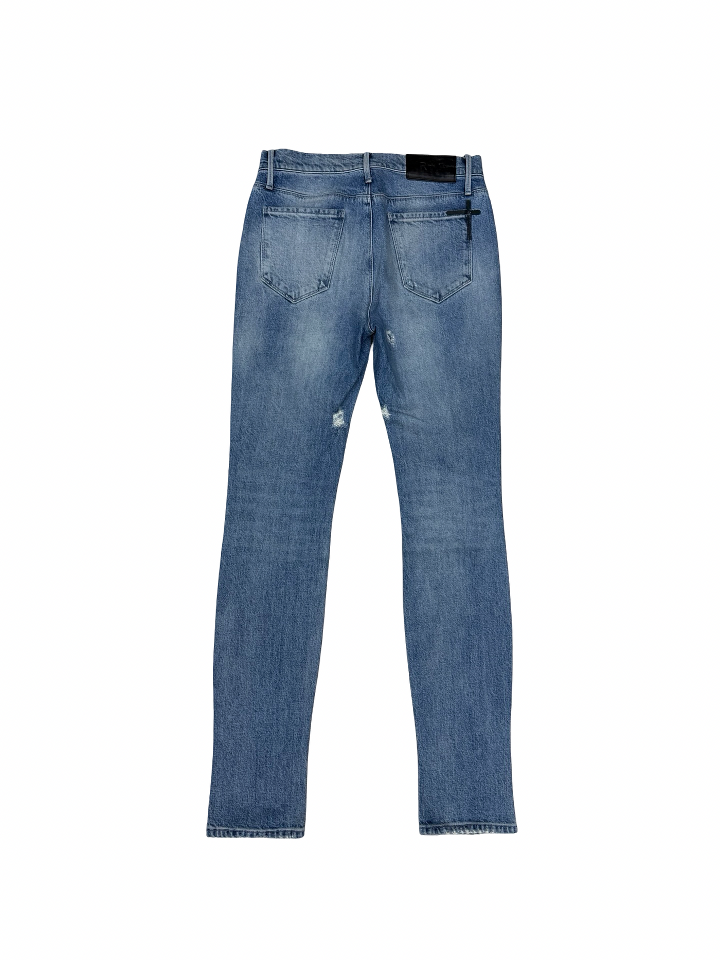 RTA Distressed Faded Light Wash Denim