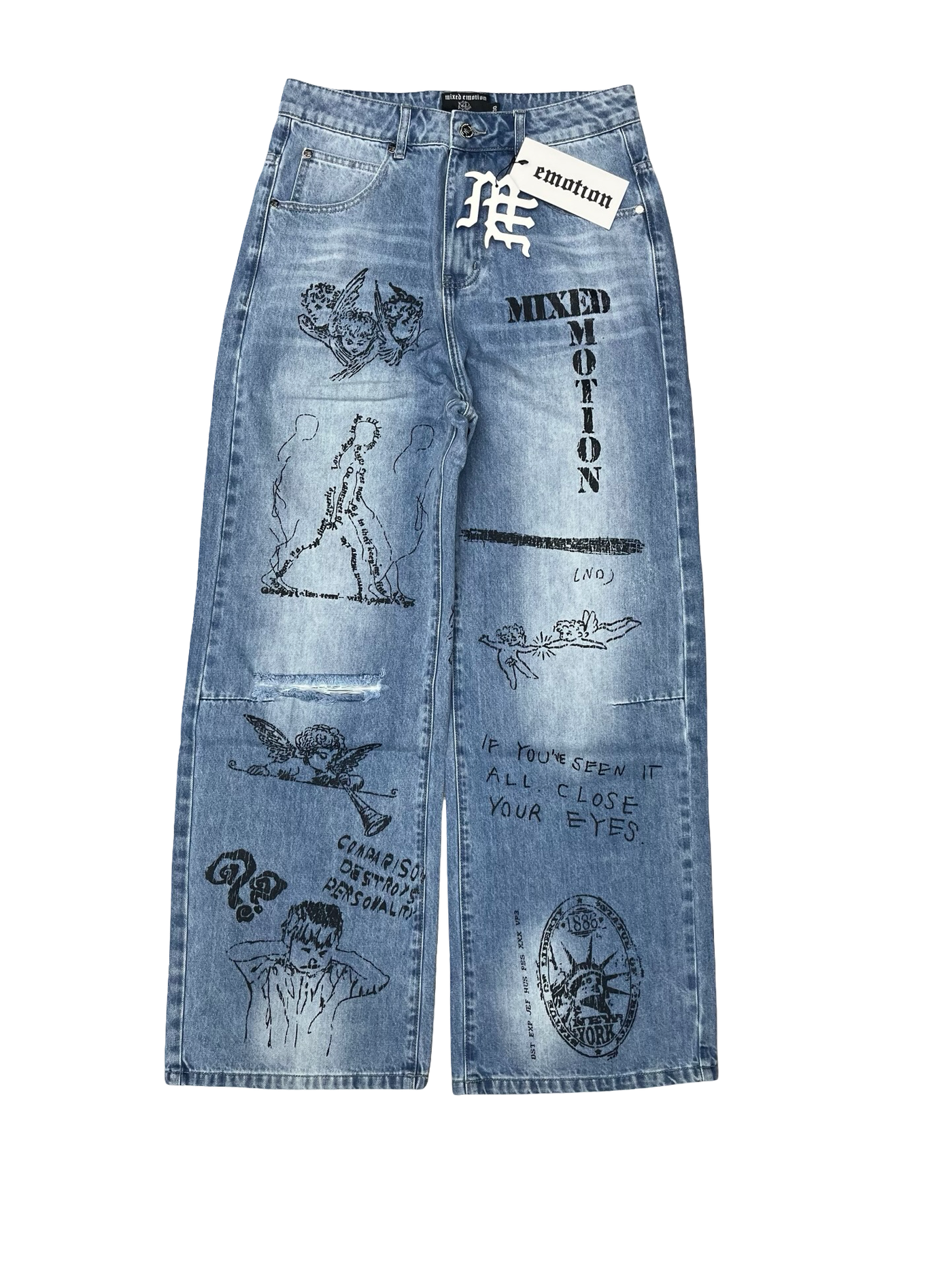 Mixed Emotion "Blue Canvas" Denim Jeans