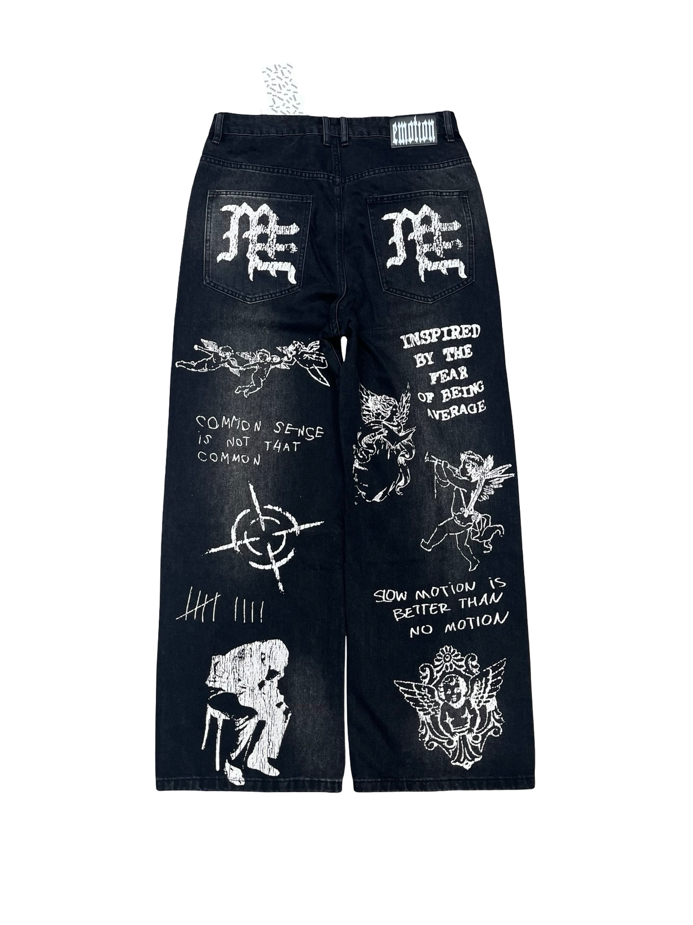 Mixed Emotion "Black Canvas" Denim Jeans