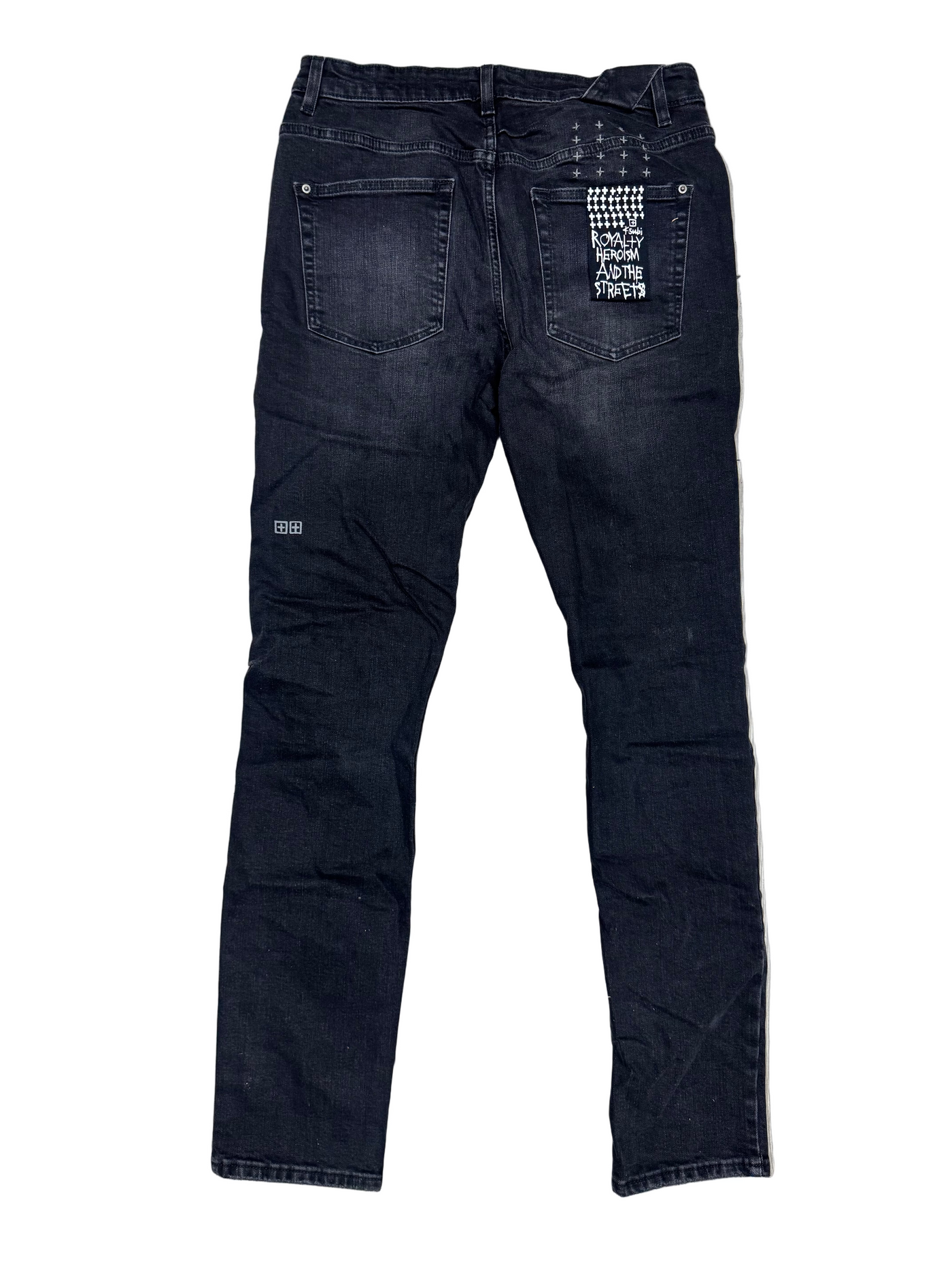 Ksubi Black Knee Logo Jeans