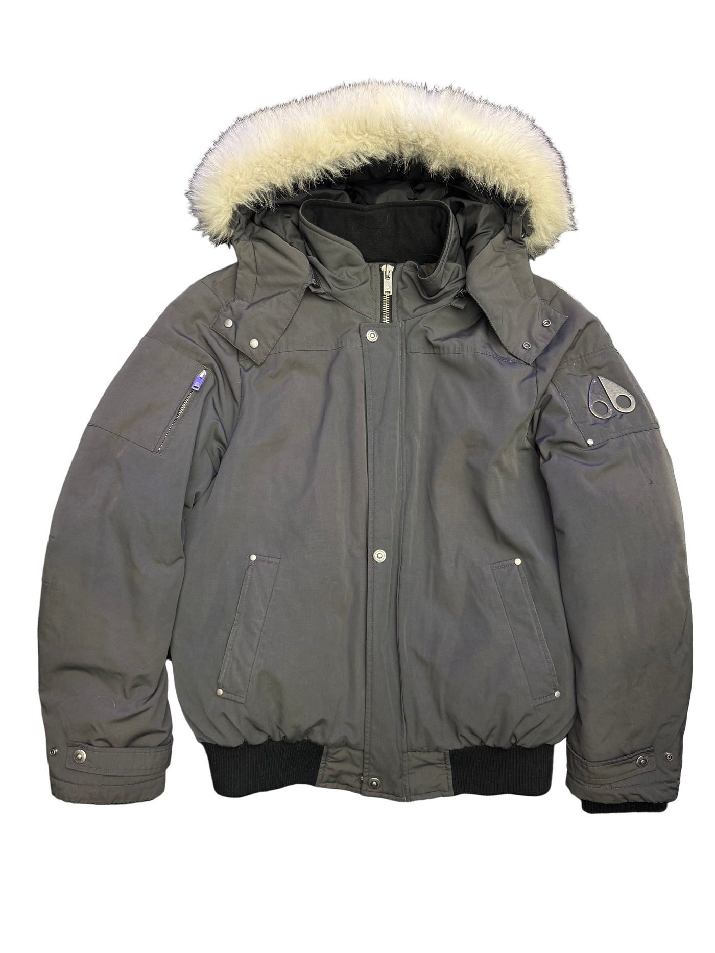 Moose Knuckles Ballistic Bomber Jacket Grey