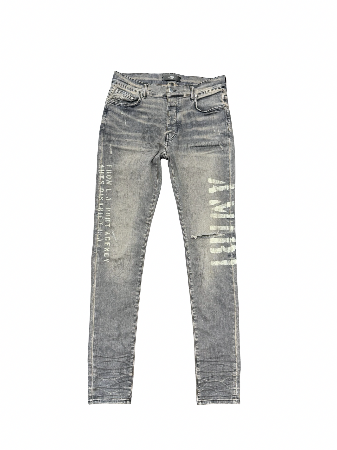 Amiri Military Stencil Straight Legged Jeans