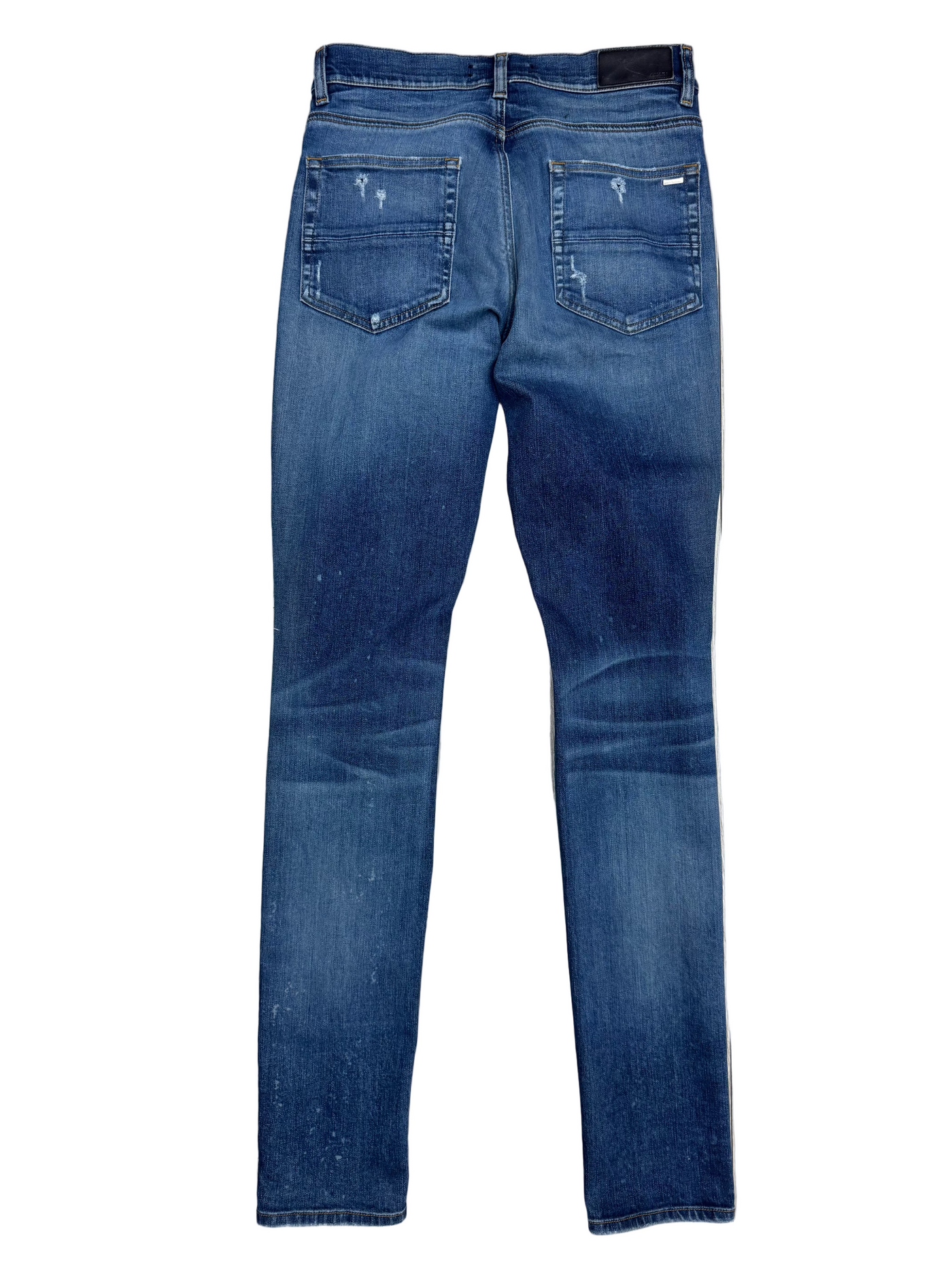 Amiri Distressed Denim Knee Cut Jeans