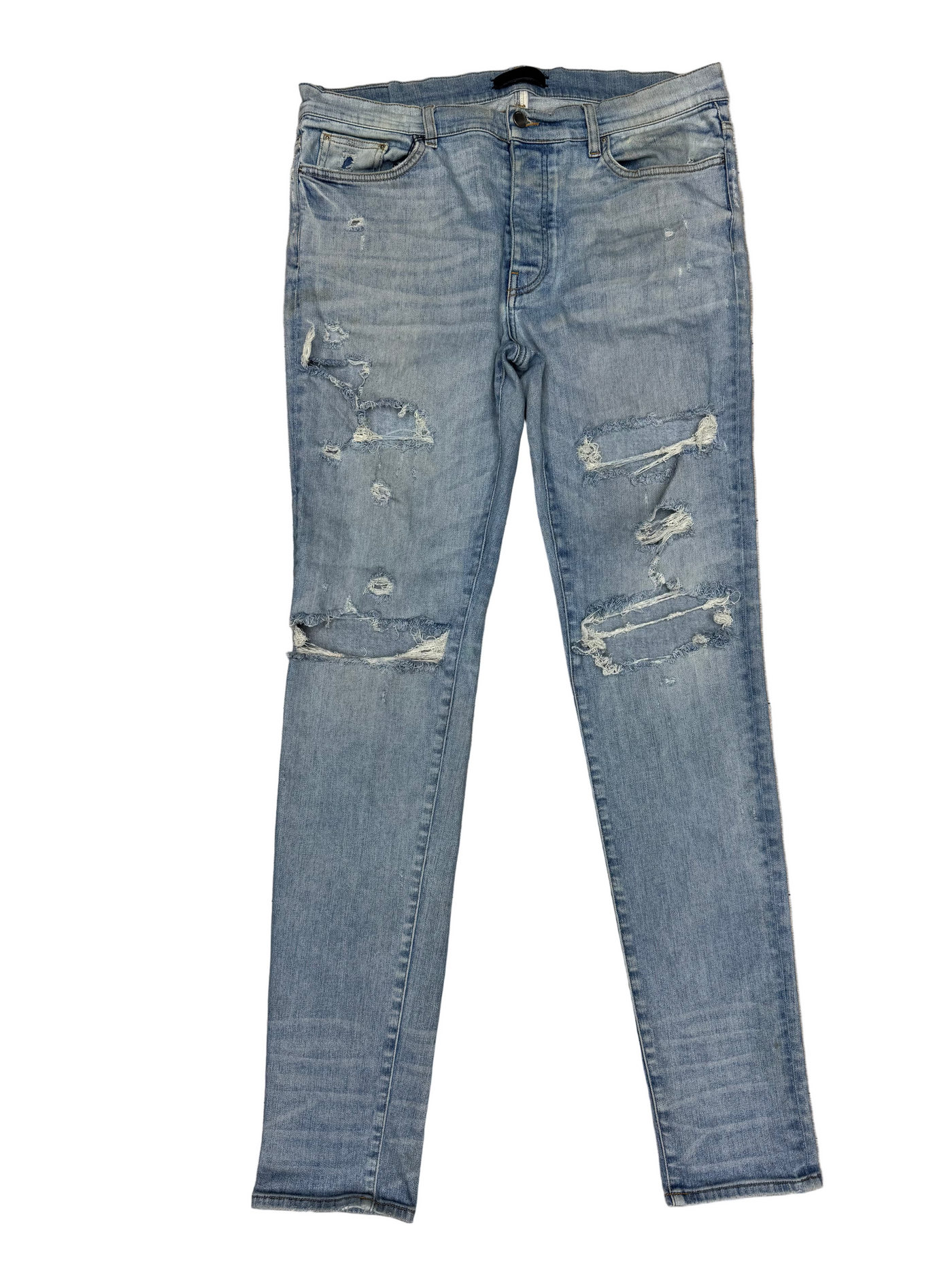 Amiri MX1 Ripped Long Denim Jeans