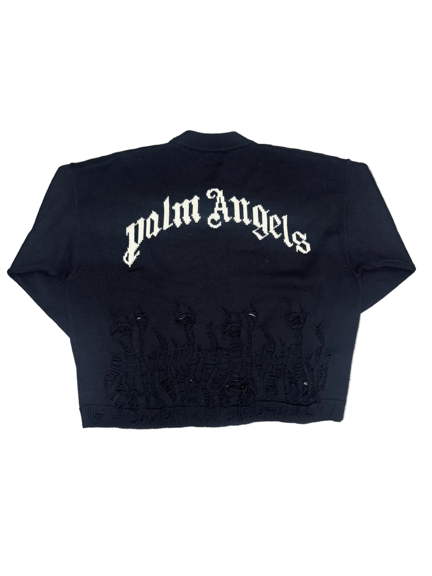 Palm Angels Distressed Flames Sweater