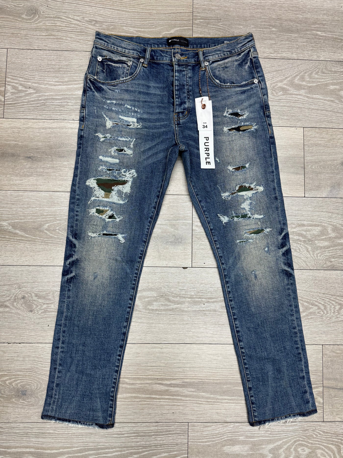 Purple Brand P001 Camo Patch Jeans