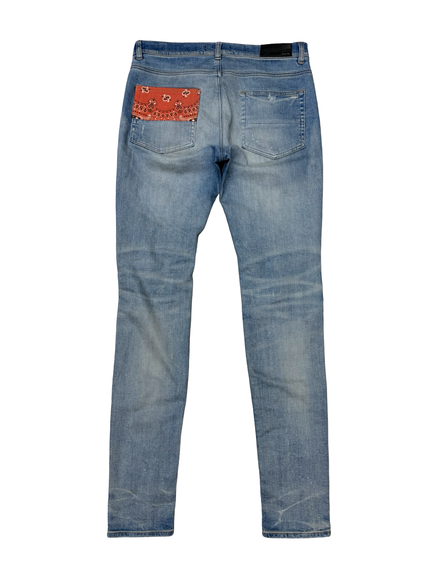 Amiri Vintage Bandana Artpatch Jeans Clay Indigo